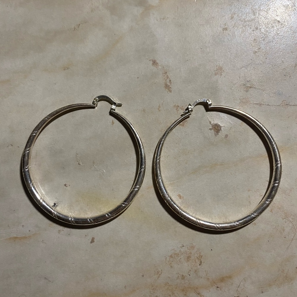 Silver Hoops